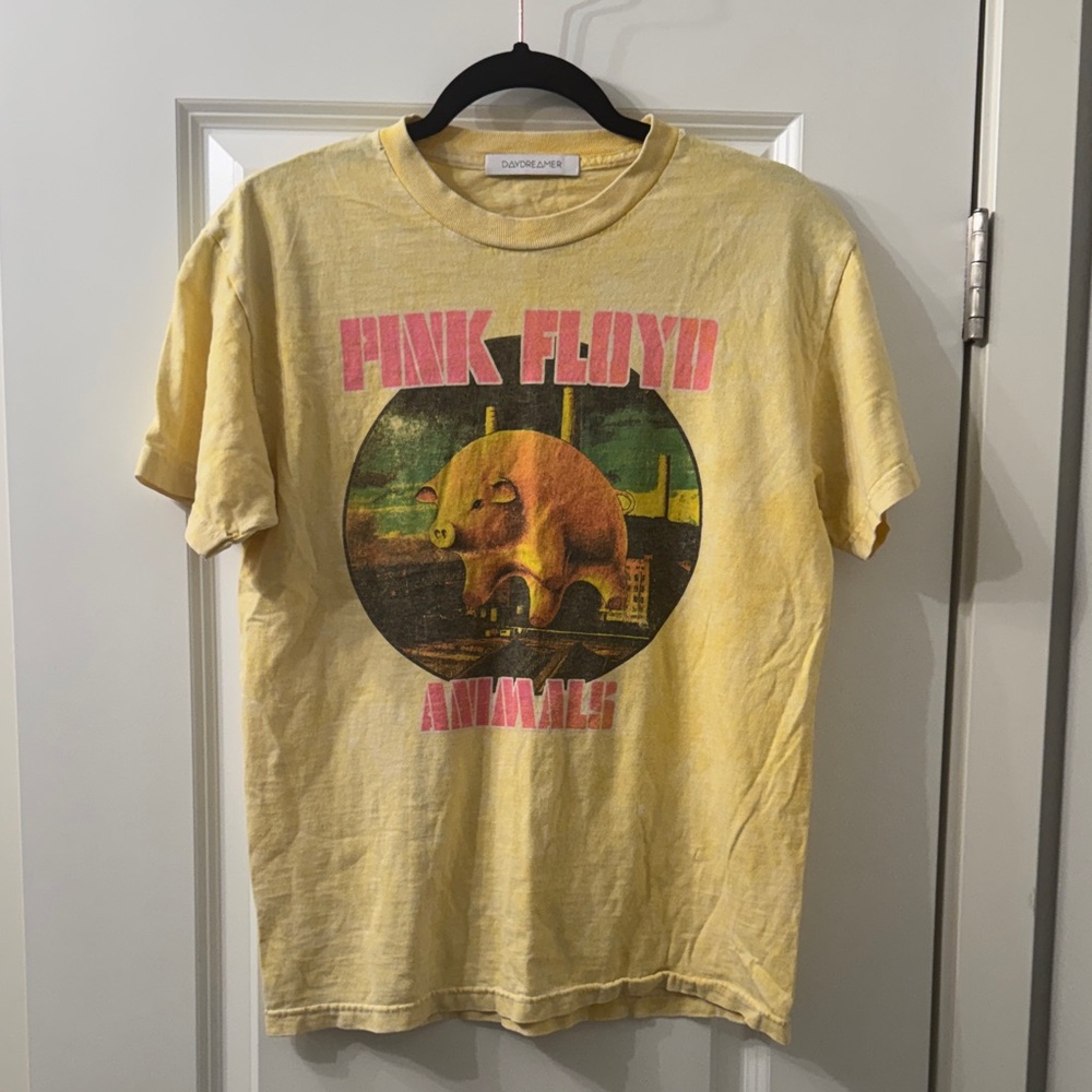 Daydreamer Yellow Pink Pink Floyd 'Animals' Graphic Kids Tee